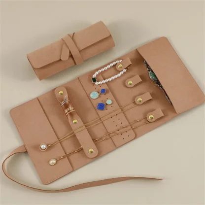 Roll Foldable Travel Jewelry Pouch