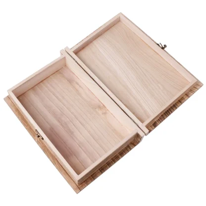 Wooden Hinged Lockable Jewelry Box - Image 4