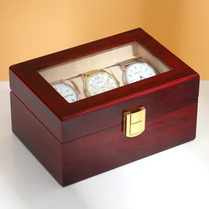 Wooden Glass Lid Jewelry Box - Image 3